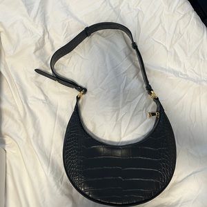 JW PEI Carly saddle bag in black croc
